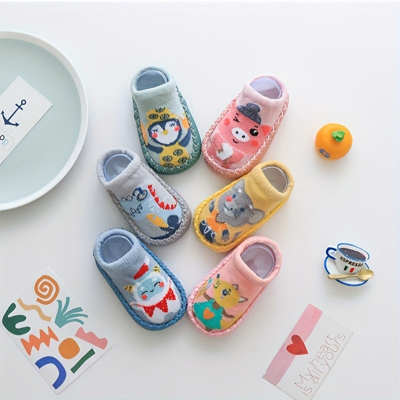 Baby Cartoon Pattern Non-slip Floor Socks Soft Bottom Toddlers Walking Socks