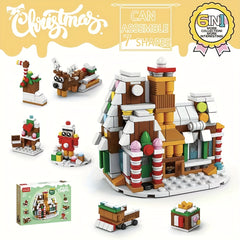 Christmas Series Small Assembly Building Blocks Santa Claus Toy for Children