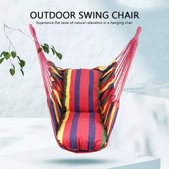 Outdoor Hammock Swing Chair with 2 Pillows