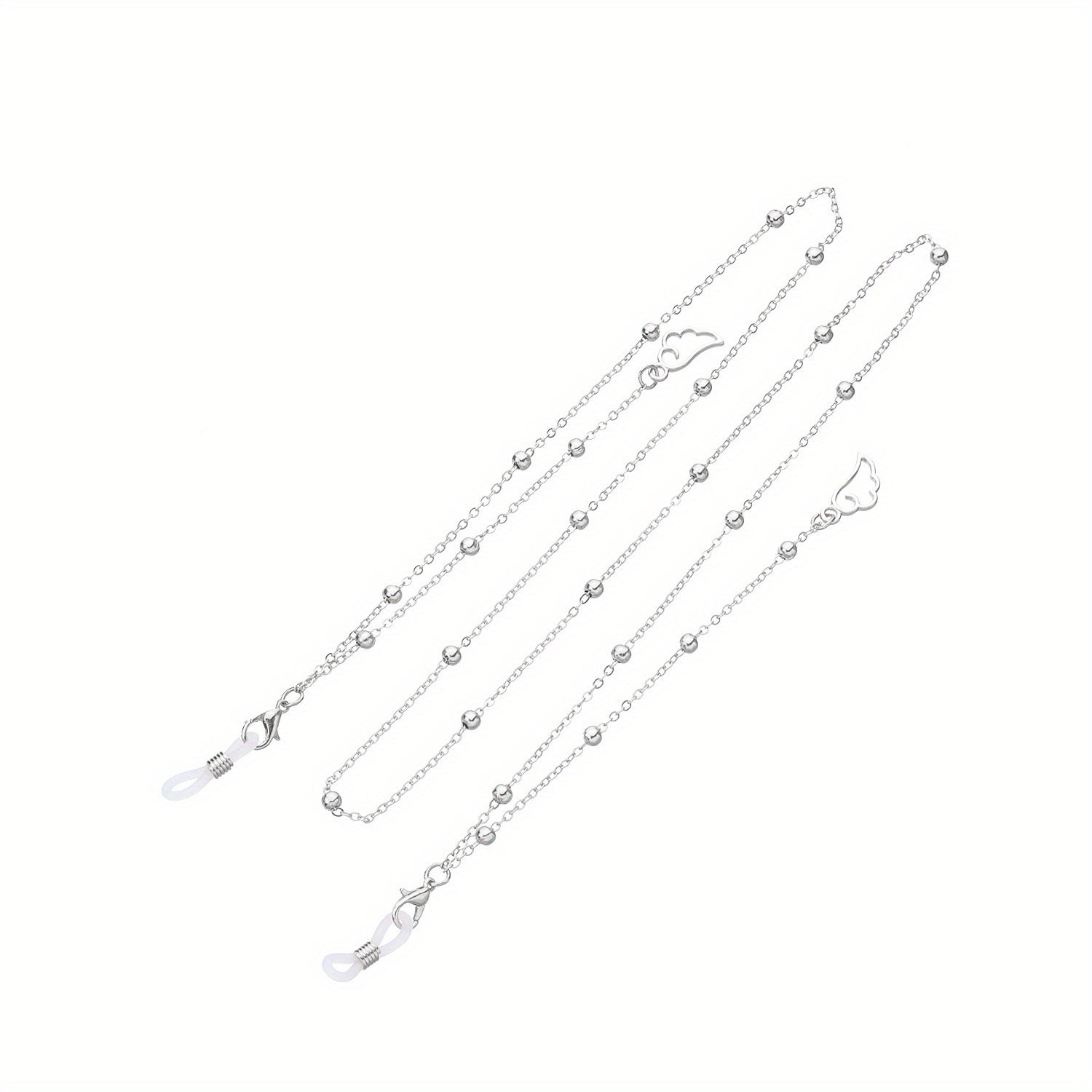 Men's Alloy Glasses Chain Beads Necklace Sunglasses Accessories