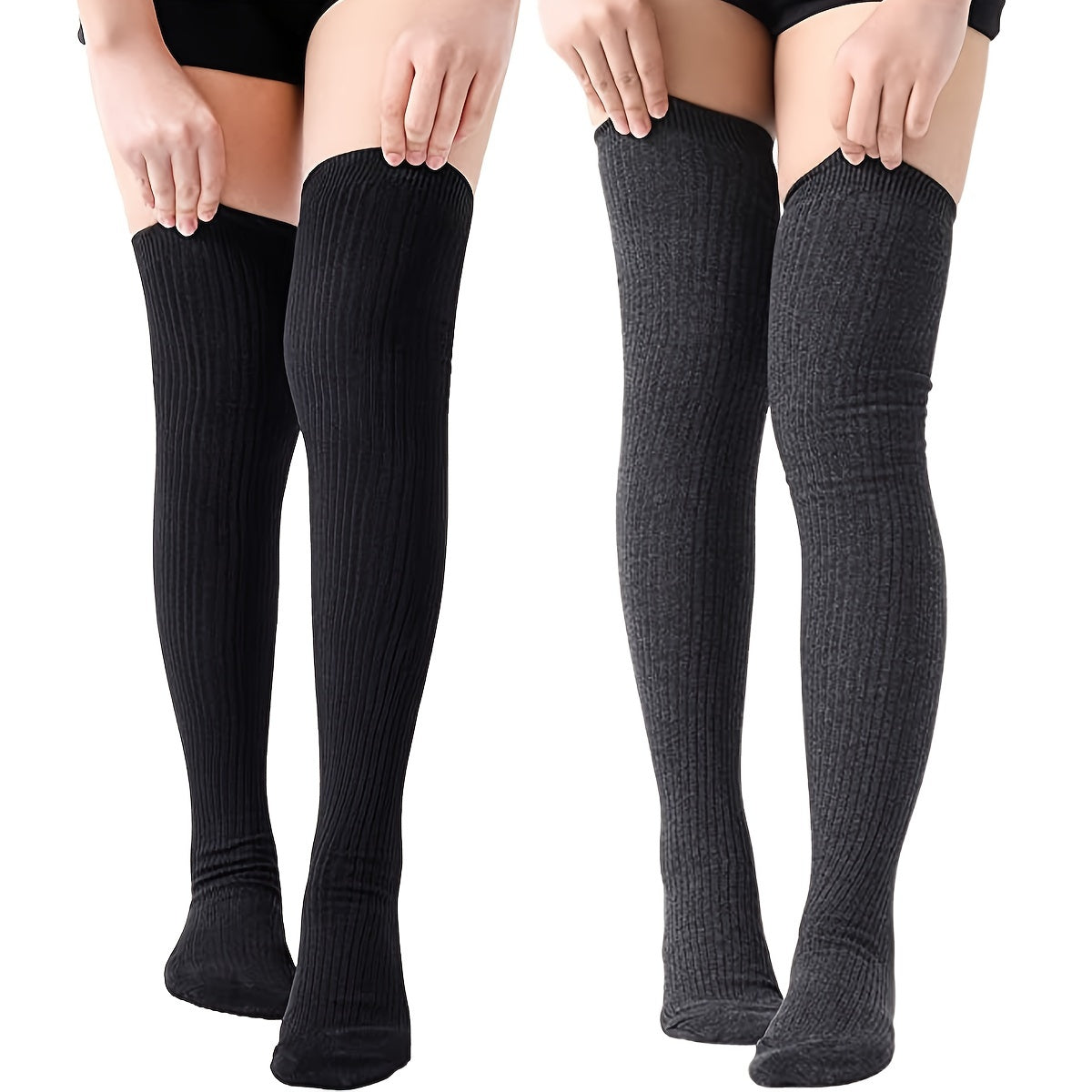 Women's High Thigh Cotton Knee Socks