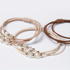 Crystal Beaded Hair Tie High Elasticity Hair Rope Style Hair Accessories