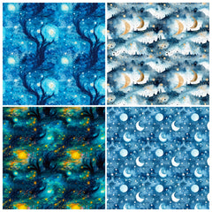 12pcs Starry Sky Series Brochure Material Paper for Background DIY Photo Album
