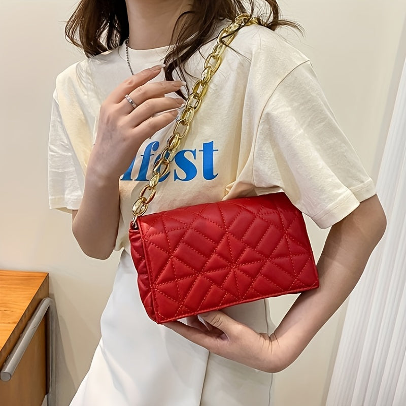 Minimalist Quilted Shoulder Bag All Match Underarm Bag