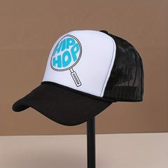 Racket Print Baseball Cap Hip Hop Mesh Trucker Hat