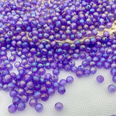 100pcs 8mm Purple Acrylic Beads DIY Jewelry Crafts Accessories