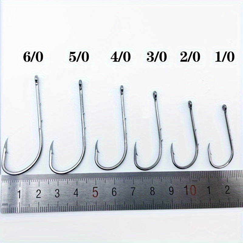 50pcs Long Shank Barbed Bait Holder Fishing Hook