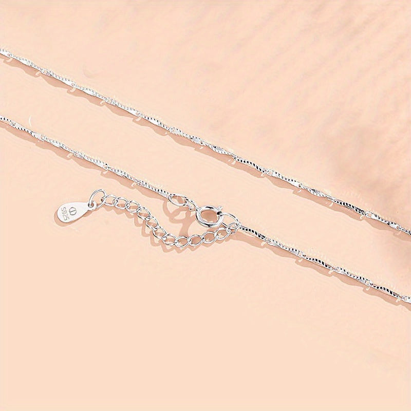 925 Sterling Silver Necklace Women's Clavicle Chain Variety Of Chain Types