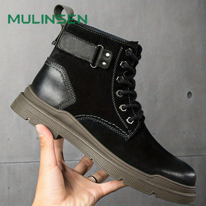 Men's Retro Style Service Boots Casual Walking Shoe