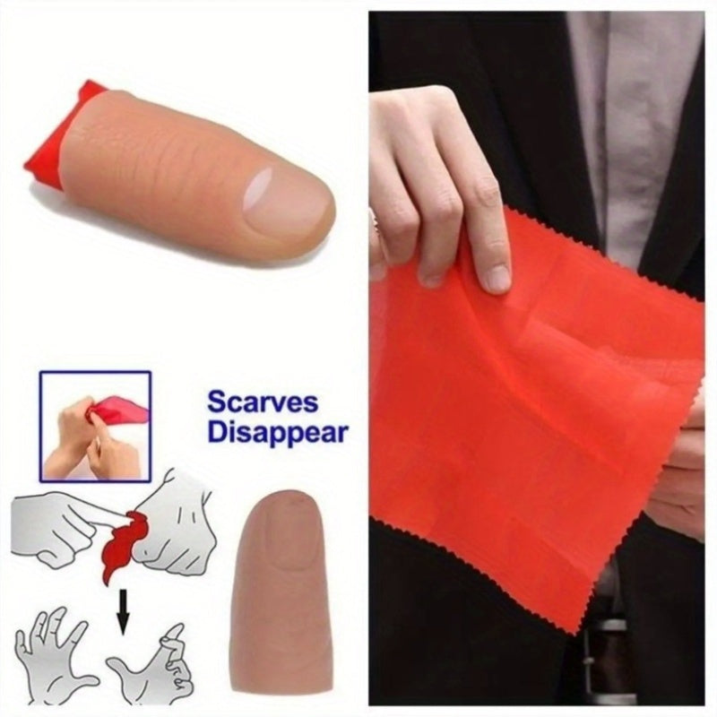 Magic Disappearing Finger Trick Scarf Red