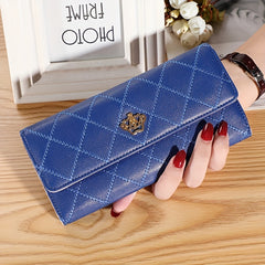 Argyle Pattern Crown Clutch Wallet Coin Purse