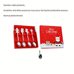 4pcs Christmas Cartoon Gingerbread Spoons