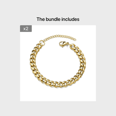 Men's Titanium Cuban Bracelet Chain Jewelry