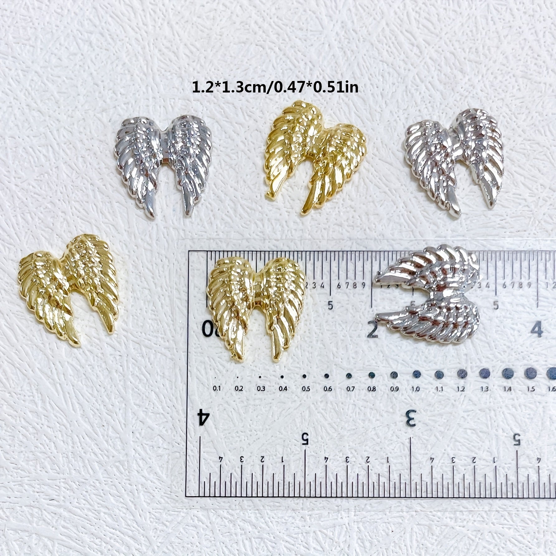 10pc Angel Devil's Wing Nail Charms for DIY or Salons