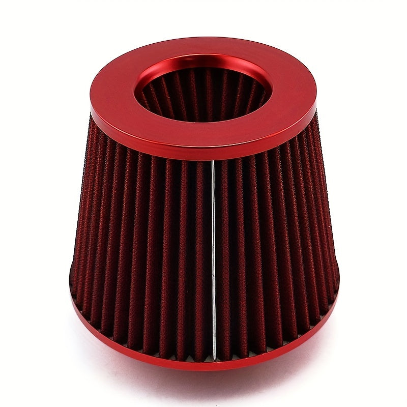 High Flow 76mm Sports Racing Car Tuning Cold Mushroom Head 6 Inch Cone Airfilter
