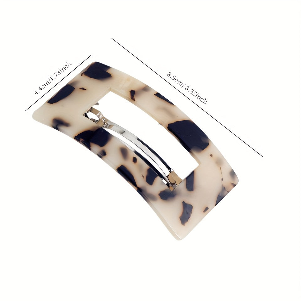 Hollow Square Barrette French Barrette Sweet Ponytail Holder Hair Accessories
