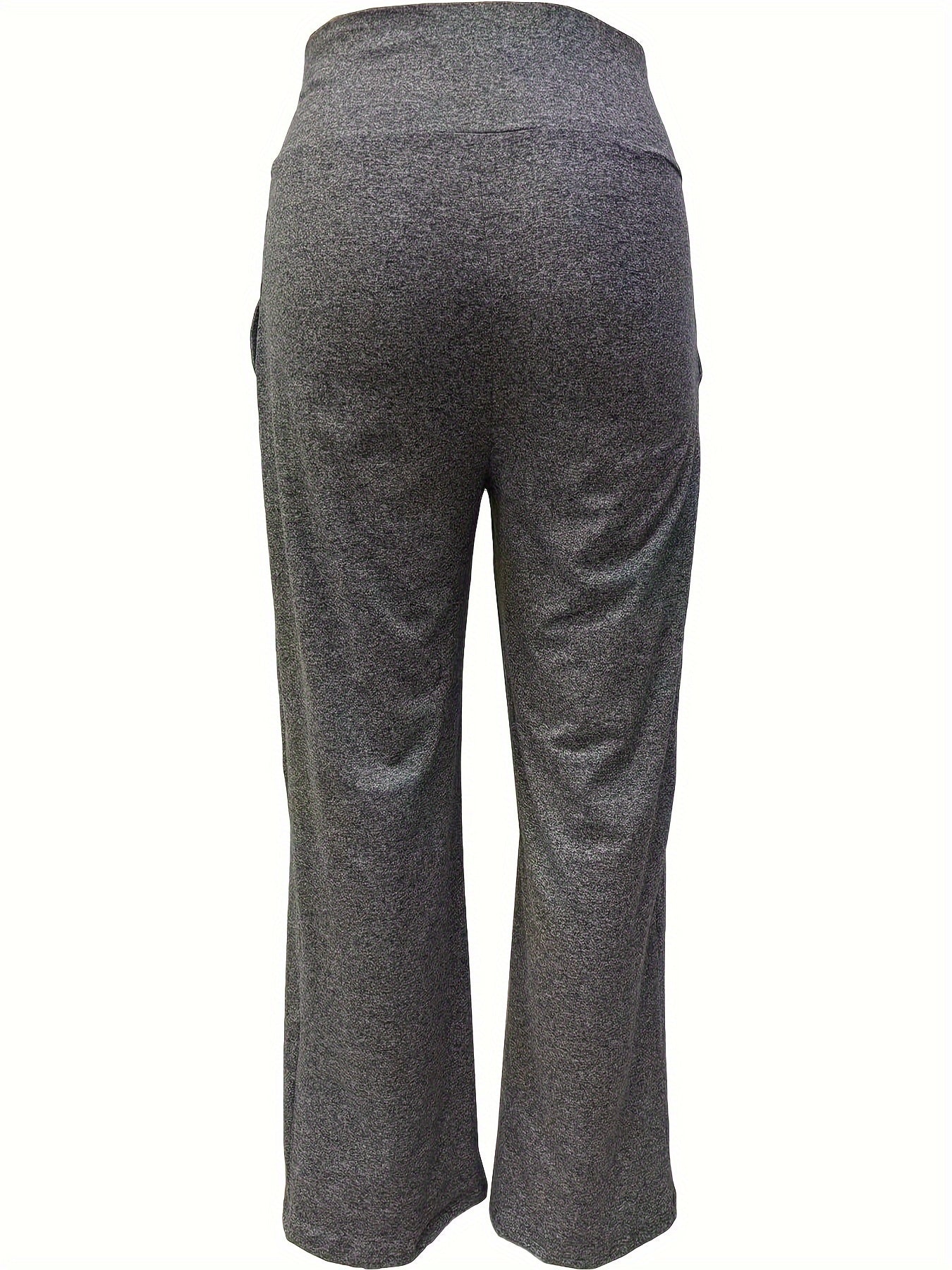 Women's Plus Solid Wide Leg Trousers With Pockets