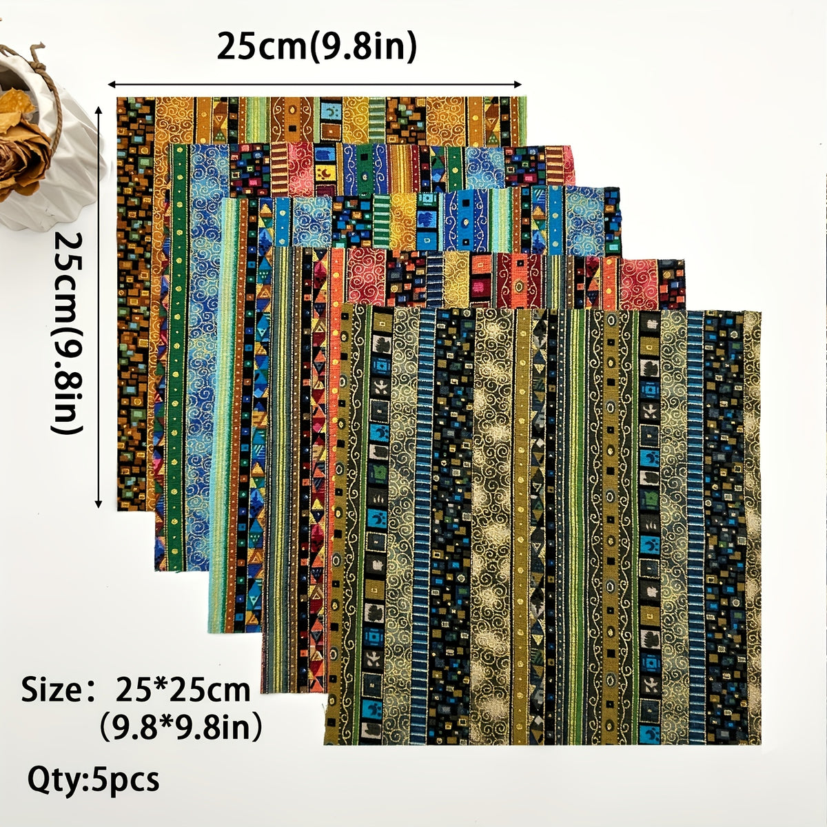 5pcs 24 89 24 Printed Quarter Cotton Fabric Bundle DIY Handmake Sewn Clothing