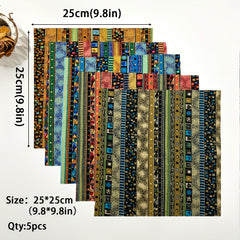 5pcs 24 89 24 Printed Quarter Cotton Fabric Bundle DIY Handmake Sewn Clothing