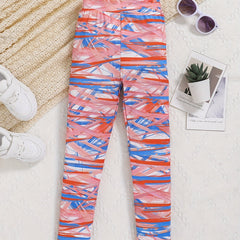 Toddler Girls Abstract Graphic Workout Leggings Yoga Pants
