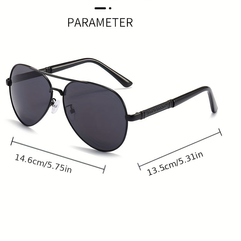Classic Pilot Polarized Sunglasses Vintage Driving UV Protection