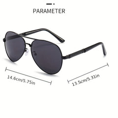 Classic Pilot Polarized Sunglasses Vintage Driving UV Protection