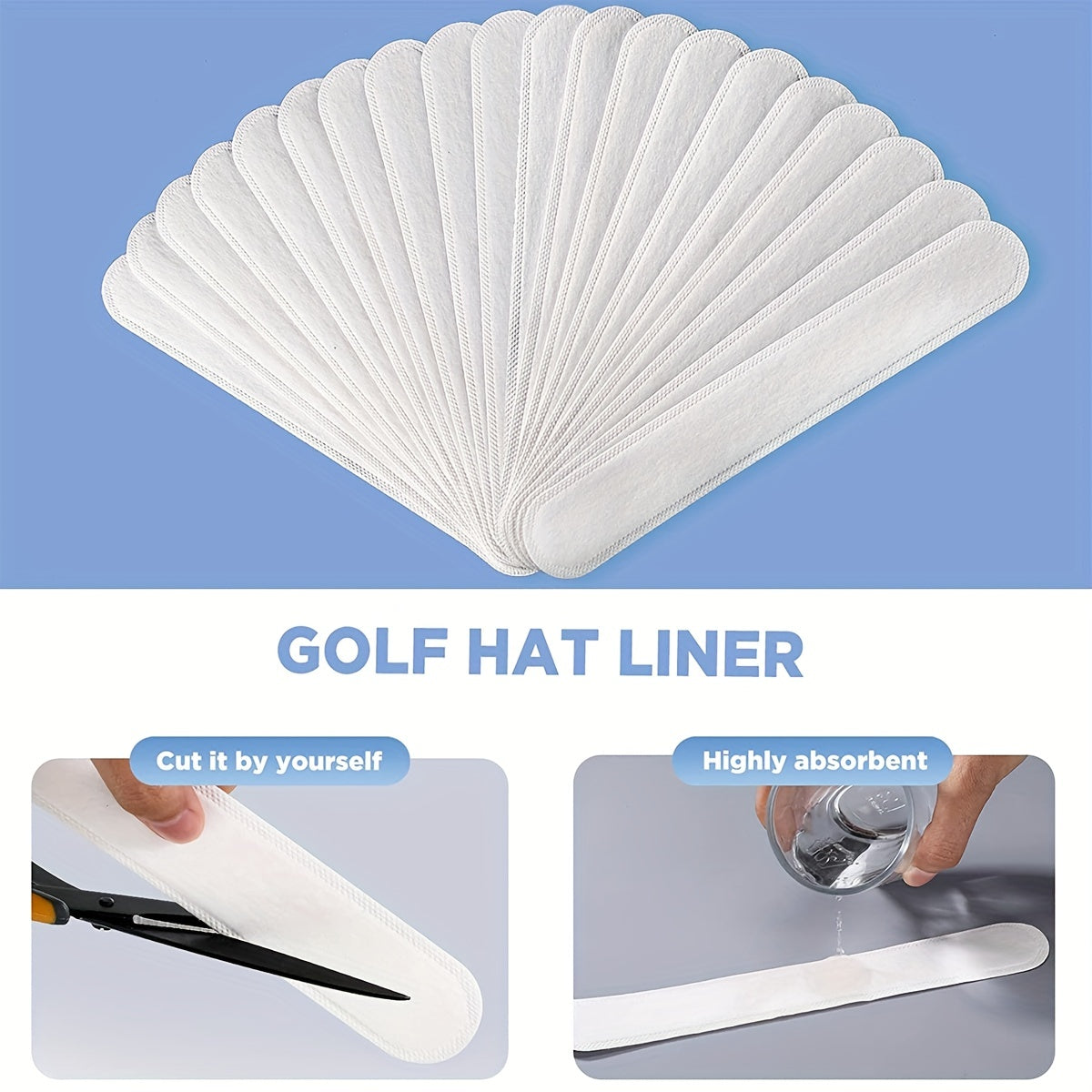 10pcs Baseball Cap Sweat Stickers Neck Antiperspirant Disposable Pads