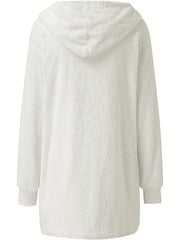  Solid Fleece 3-Piece Outfit: Coat, Tank Top & Shorts