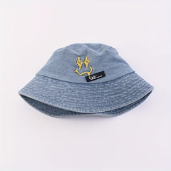 Washed Denim Bucket Hat Men Women Couple Hat