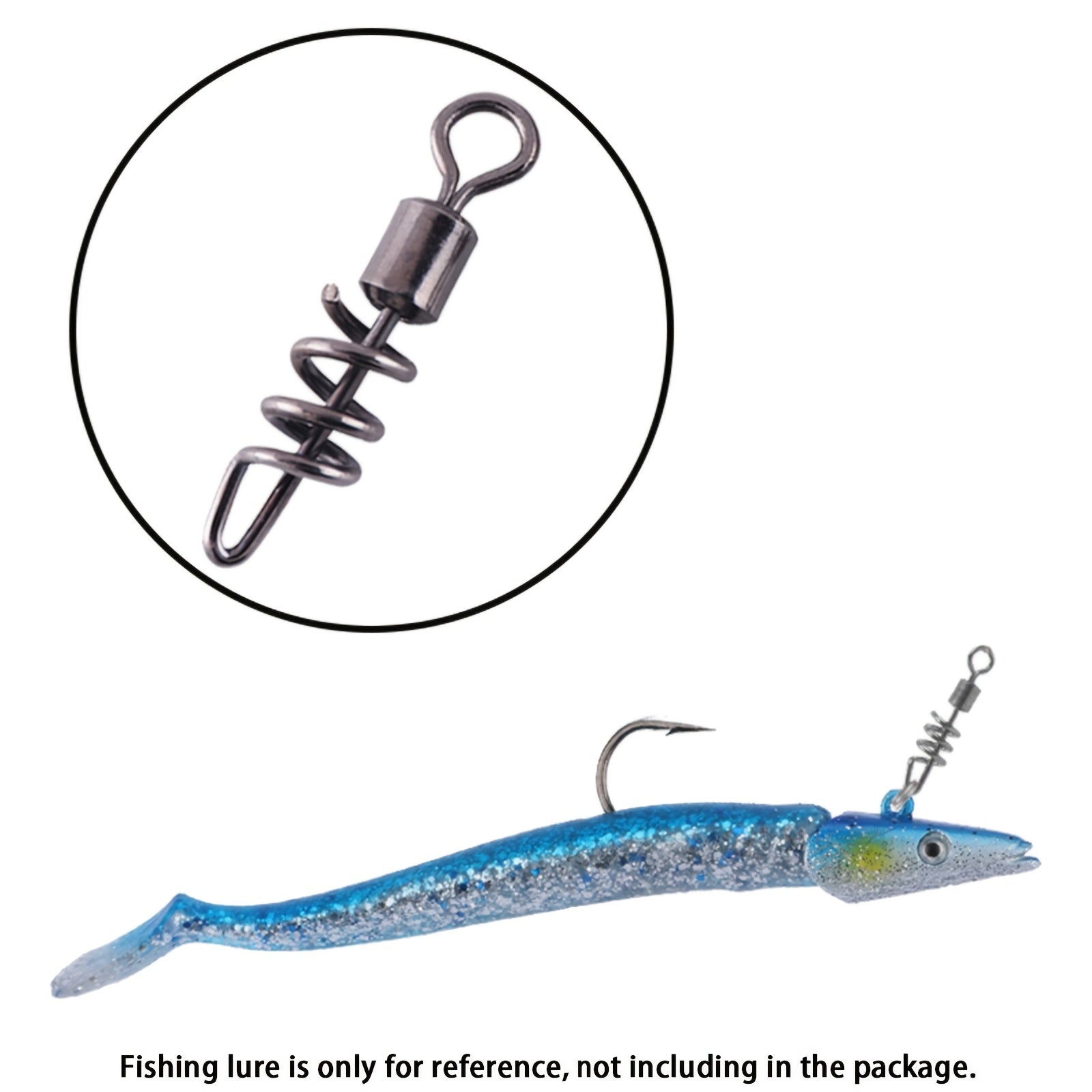 50pcs Fishing Barrel Swivels Stainless Steel Snaps for Saltwater Luring