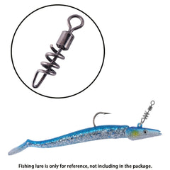 50pcs Fishing Barrel Swivels Stainless Steel Snaps for Saltwater Luring