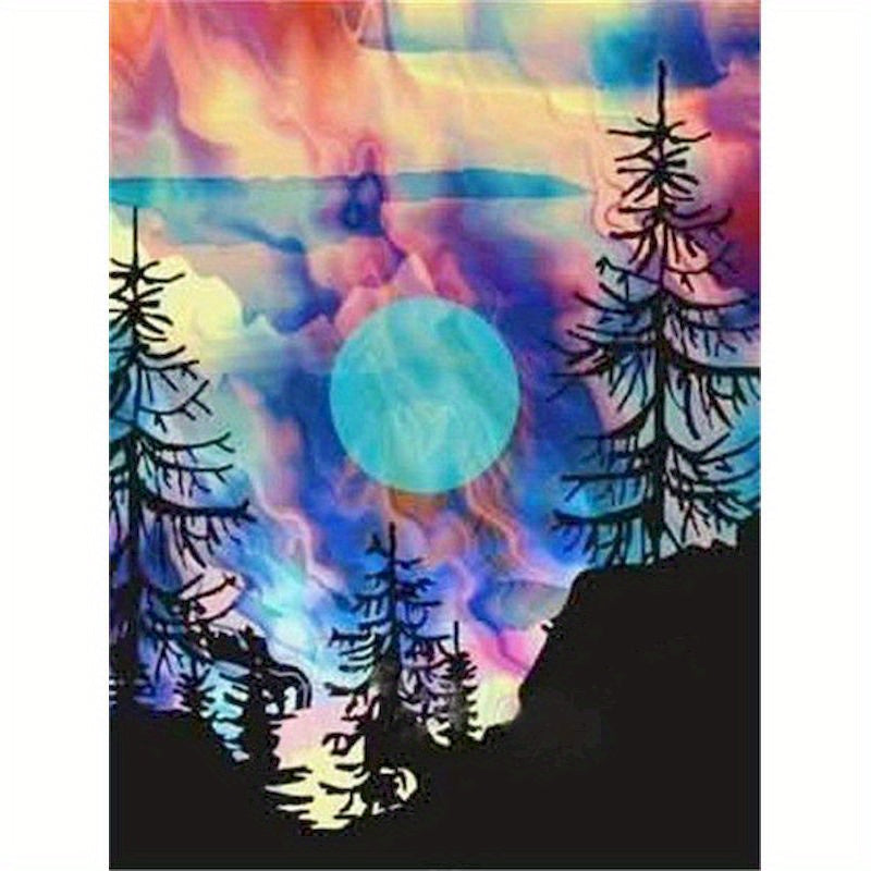 Tree And Moon Paint By Number Kits On Canvas