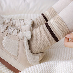 5 Pairs Women's Striped Crew Socks
