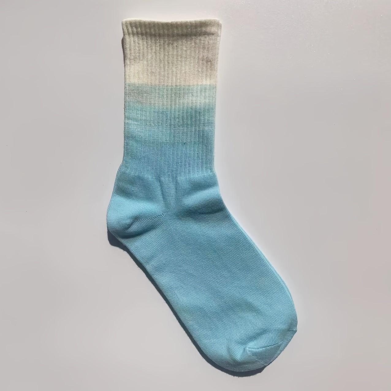 Gradient Ribbed Socks Soft Mid Tube Women's Stockings & Hosiery