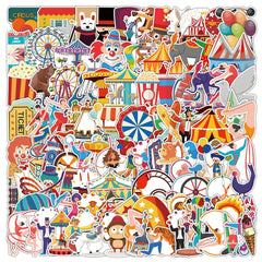 Circus Graffiti Sticker Pack for Phones Water Bottles Computers
