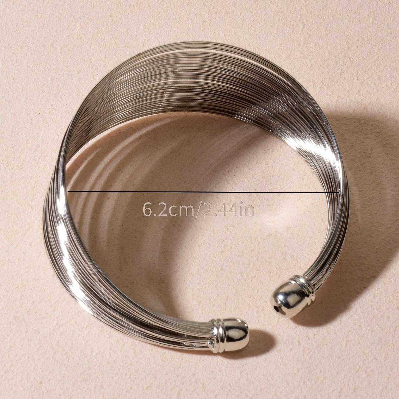 Geometric Layered Bangle Bracelet