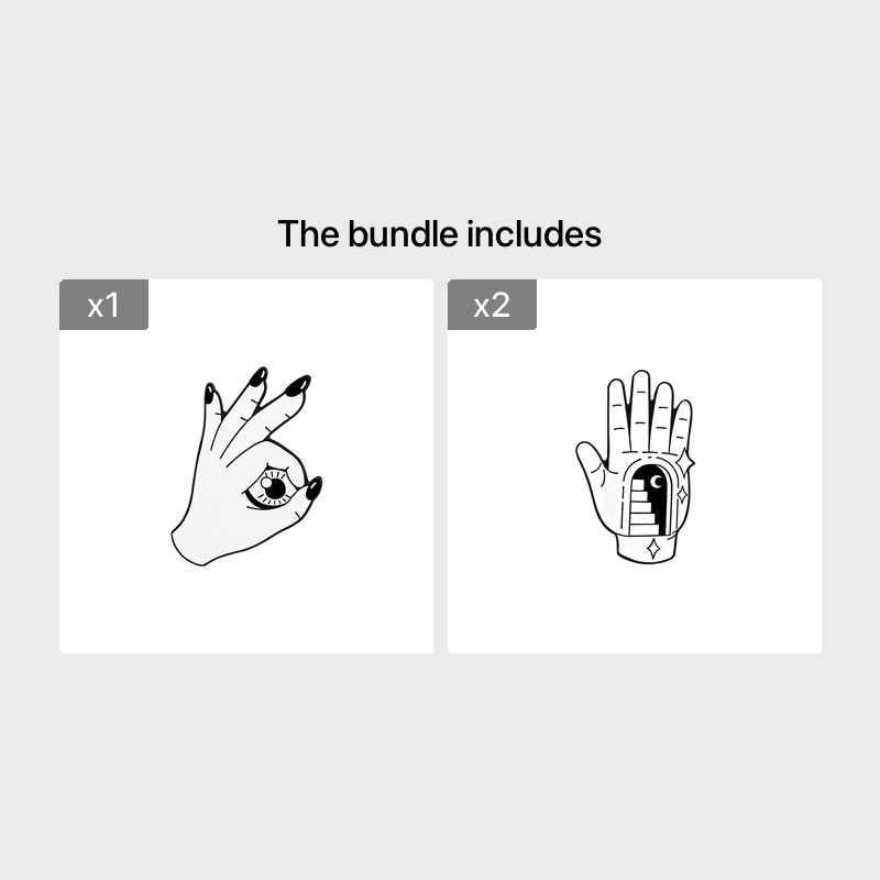 Gesture Pattern Zinc Alloy Pin