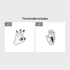 Gesture Pattern Zinc Alloy Pin