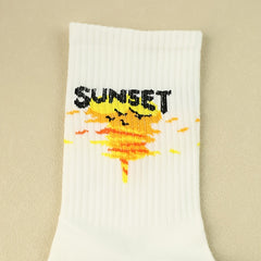 3 Pairs Letter Print Socks - Women's Comfy Mid Tube Socks