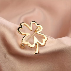Hollow Four leaf Clover Brooch Collar Jacket Dress Suit