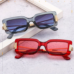 Y2K Square Sunglasses Metal Glasses UV400