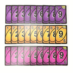 112pcs Game Playing Cards Reverse Use 0-9 Numbers and Functional Cards