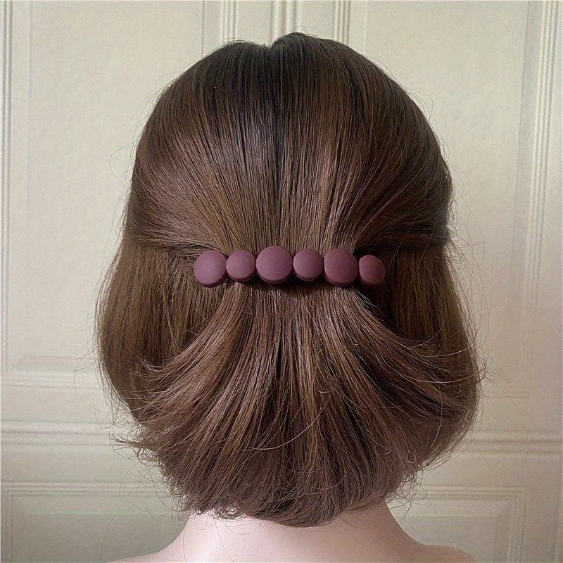Long Barrette Frosted Style Hair Clip For Back Head Hair