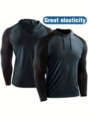 Men's Fast Drying Long Sleeve Hoodie Outdoor Sports Sweater