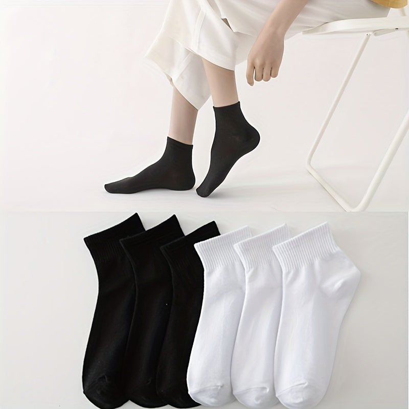 6 Pairs Women's Low Cut Ankle Socks Casual & Comfy Short Socks