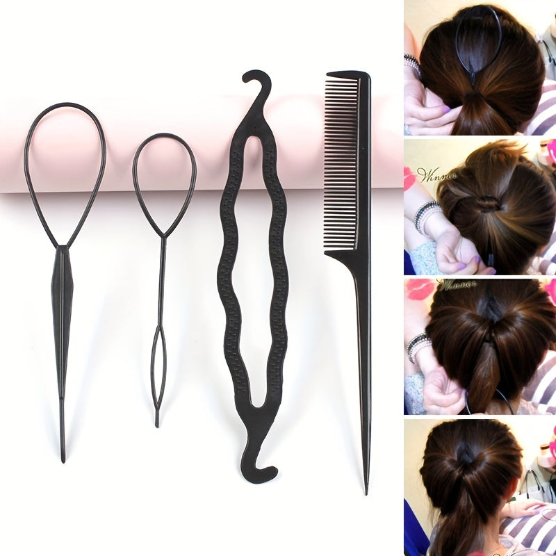Hair Braider Rubber Band Set Combo