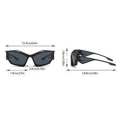 Futuristic Sense Tech Sunglasses Y2K Street Shot Catwalk Opposite Sex