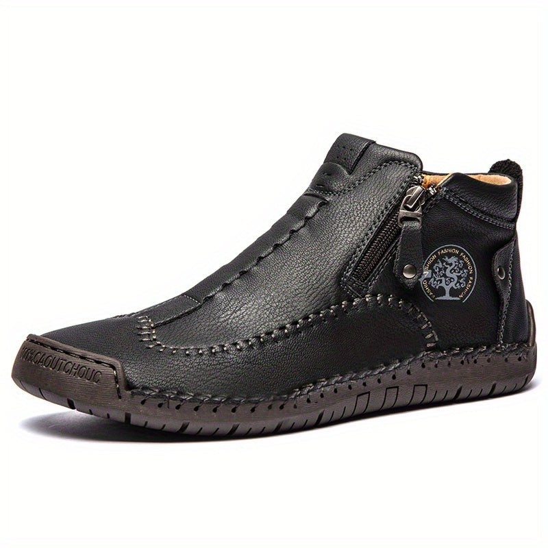 Men's Lightweight PU Zip Boots