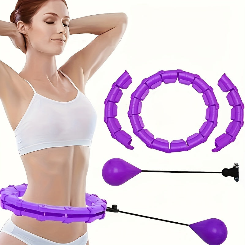 Detachable 24 Sections Fitness Hoop Outdoor Pilates Ring With Solid Ball