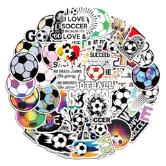 Set of 50 Unique Football Stickers for Water Bottles Helmets Luggage & More